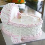 Cleveland-Parma-Ohio-Two-Tier-Baby-Shower-Bassinet-Multy-Colored-Cute-Cake